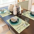 thumbnail image 6 of Placemats Set of 4 / 6, Green Pears Placemats for Dining Table Indoor/Outdoors Heat Resistant Washable Placemats 18" x 12", 6 of 8