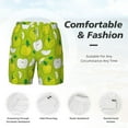 thumbnail image 6 of Picia Green Apple pattern Mens Swim Trunks with Compression Liner Stretch Beach Shorts Quick Dry with Zipper Pockets No-Chafing Board Shorts-XX-Large, 6 of 9