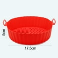 thumbnail image 6 of Manunclaims Baking Tray Wave Texture Binaural Handle Heat-resistant Oilproof Groove Design Round Silicone Tray for Kitchen, 6 of 8