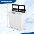 thumbnail image 3 of Costway Portable Washing Machine with 18 LBS Washer 8 LBS Spinner Combo Twin Tub Washer Black & White, 3 of 10