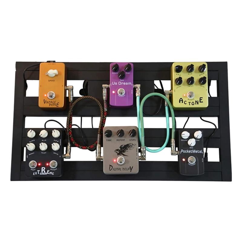 CEORPER Medium Size Guitar Effects Pedal Board with Carrying Bag and Magic Tape Parts