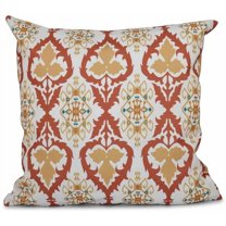 Simply Daisy 16" x 16" Bombay Geometric Print Pillow, Orange
