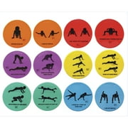 Sportime Strength Spots, 10 Inches, Assorted Colors and Exercises, Set of 12