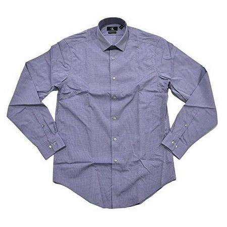 Calvin Klein Mens Slim Fit Non-Iron Button Up Shirt (L 16 32/33, Purple TH448)
