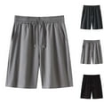 thumbnail image 4 of Chiccall Men's Shorts Summer Casual Wide Leg Drawstring Elastic Waist Plus Size Outdoor Loose Shorts Sizes M-5XL, 4 of 4