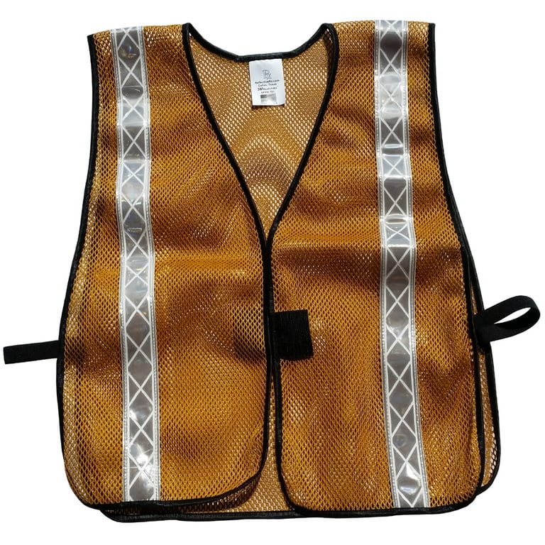 Soft Mesh Gold Safety Vests with Silver Stripes Walmart