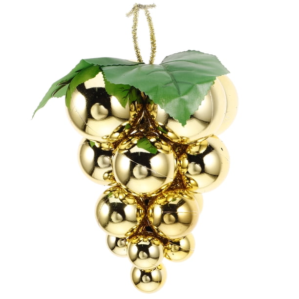 Adorno colgante único de uvas falsas para árbol de Navidad, decoración de uvas reflectantes, adorno colgante de uvas, adorno colgante de Navidad