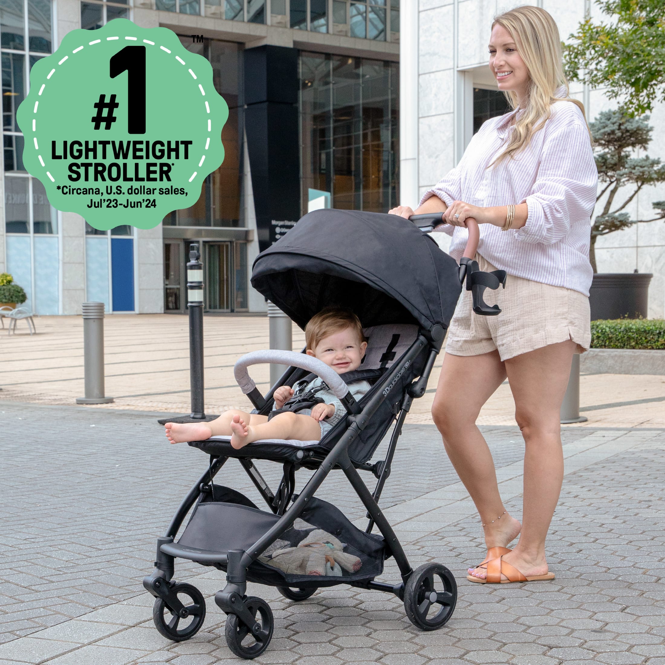 Ingenuity 3Dquickclose CS+ Compact Fold Stroller, Black photo 6