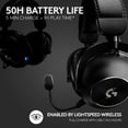 thumbnail image 3 of Logitech G PRO X 2 LIGHTSPEED Wireless Gaming Headset, Detachable Boom Mic, Bluetooth/USB/3.5mm Aux, for PC, PS5, PS4, Nintendo Switch - Black, 3 of 9