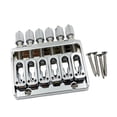 thumbnail image 1 of BELOVING 6 String Saddle Headless Guitar Bridge Guitar Accessories with Small Wrench Easy to Install Replacement Part Zinc Alloy Plate silver, 1 of 8