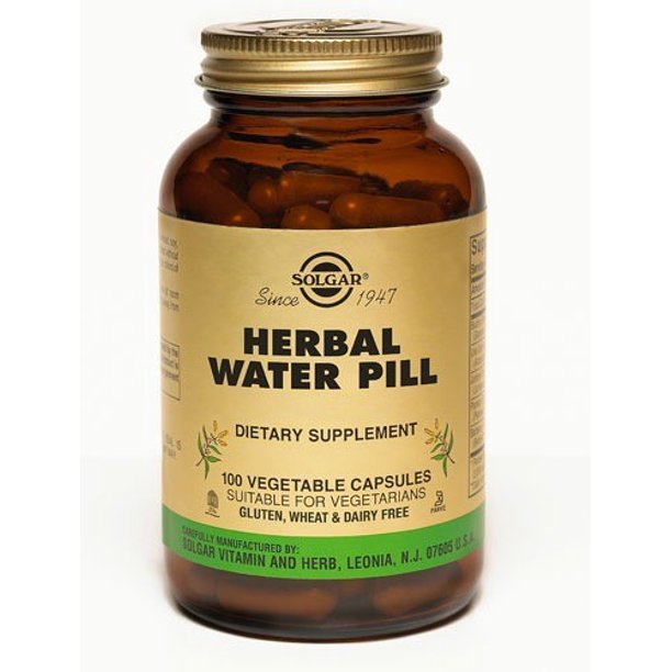 Solgar Herbal Water Pill Vegetable Capsules, 100 Ct