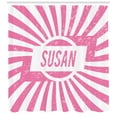 thumbnail image 3 of Ambesonne Susan Shower Curtain, Female Name Grunge, 69"Wx84"L, Pale Pink and White, 3 of 3