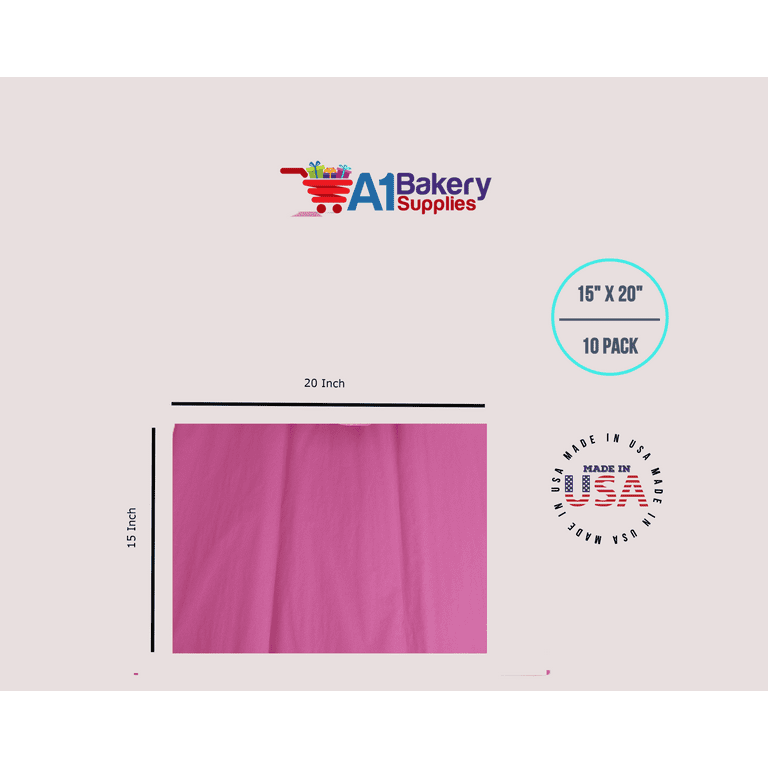Hot Pink Tissue Paper Squares, Bulk 10 Sheets, Premium Gift Wrap