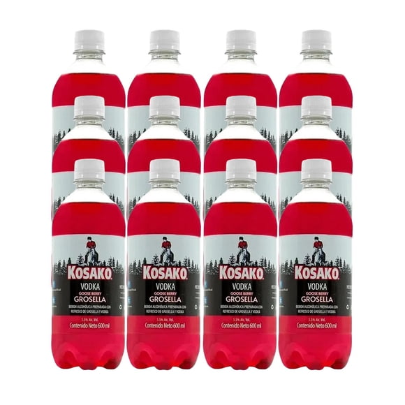 Pack de 12 Fusión Kosako Grosella Pet 600 ml