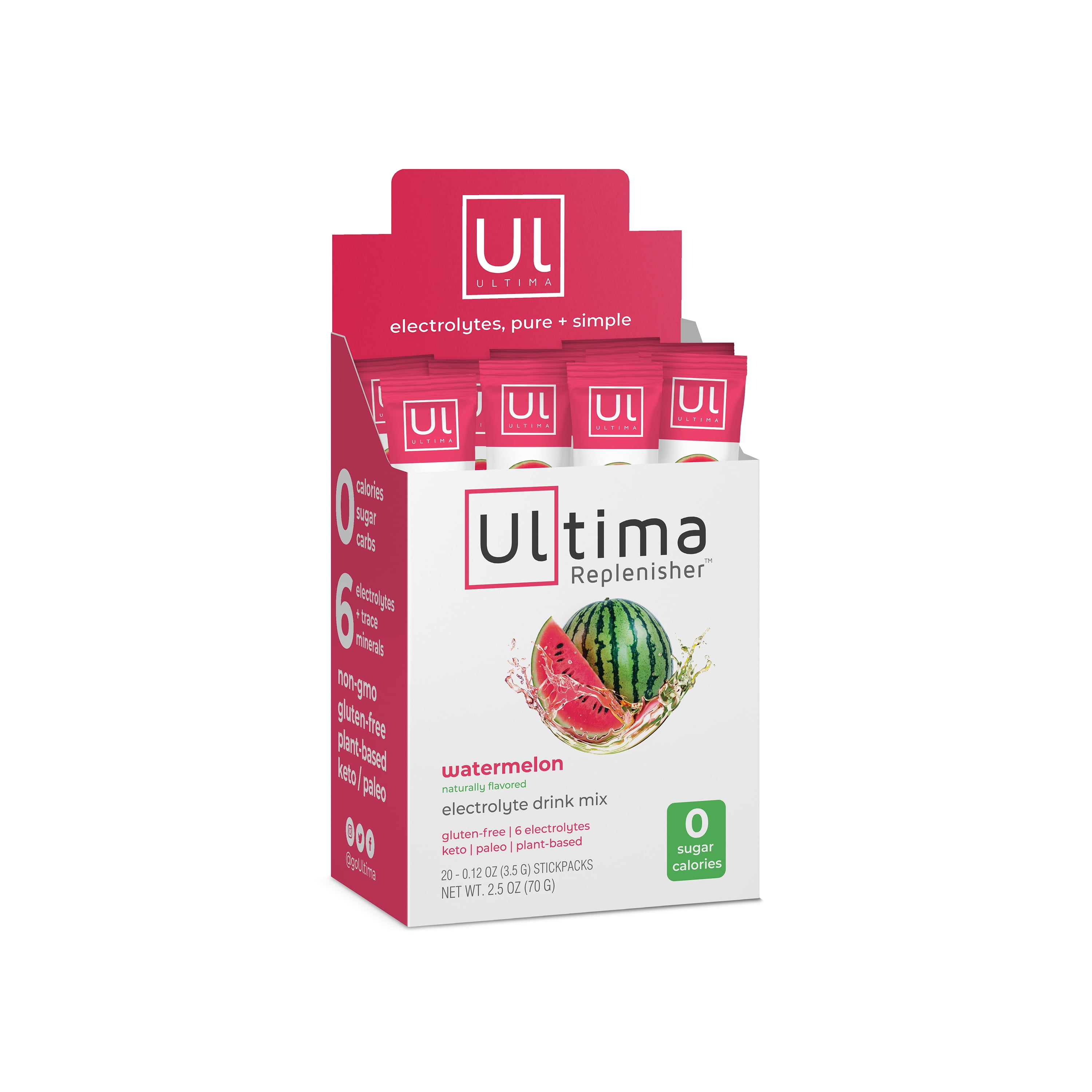 Buy Ultima Replenisher Electrolyte Hydration Mix, Watermelon, 20 Count