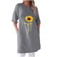 thumbnail image 1 of Vestido Sexy para las Mujeres con Cuello en V Impreso Suelto de Algodón Vestido Midi, Vestido Casual de las Mujeres, 1 of 4