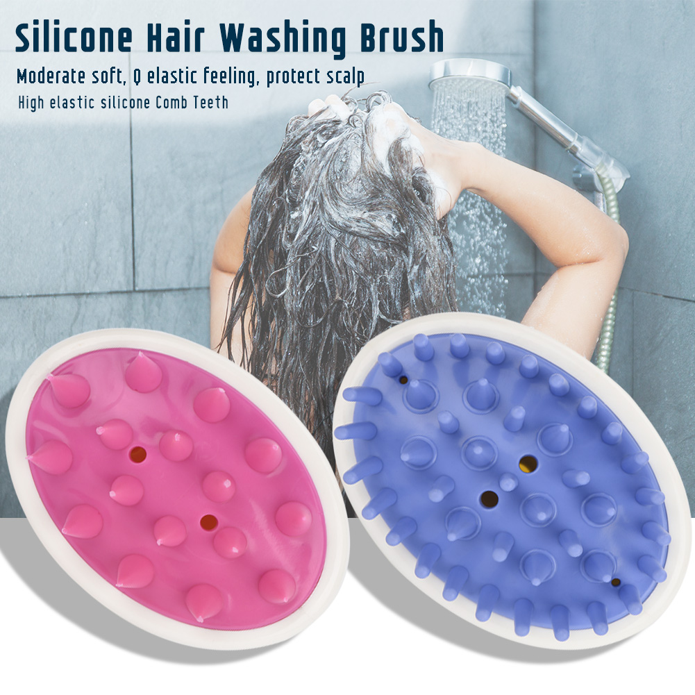 Scalp massage brush, waterproof shower scrubber soft bristle brush, scalp  brush for hair growth and dandruff, shampoo brush for thick curly dry and  wet hair for female male children[purple] 