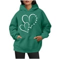 thumbnail image 6 of BVOFAR Women's Cute Heart Print Hooded Sweatshirts Fall Fleece Hoodies Casual Long Sleeve Pullovers Drawstring Tops with Pockets, 6 of 6