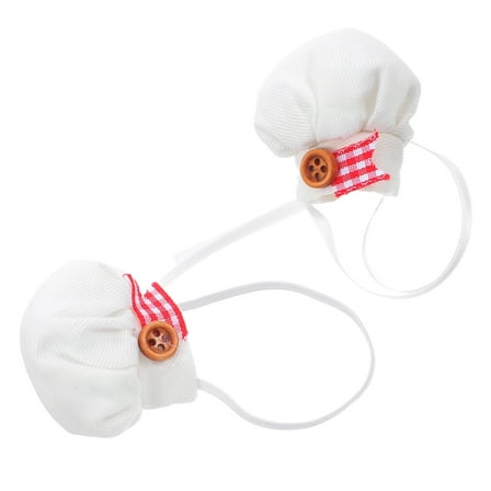 OUNONA 2-Pack Soft PP Cotton Doll Hats Decorative Accessories for Dolls Comfortable and