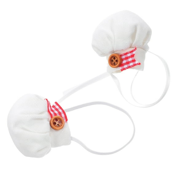 OUNONA 2-Pack Soft PP Cotton Doll Hats Decorative Accessories for Dolls Comfortable and