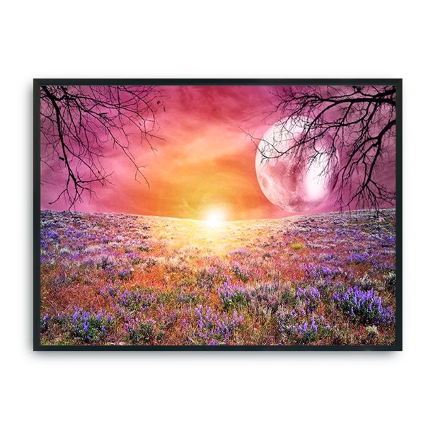 Cuadros Decorativos Kits de punto de cruz estampados de 11CT manualidades hilo de Wdftyju paisaje costura conjunto de bordado decoración de Arte de pared para sala de estar y hogar
