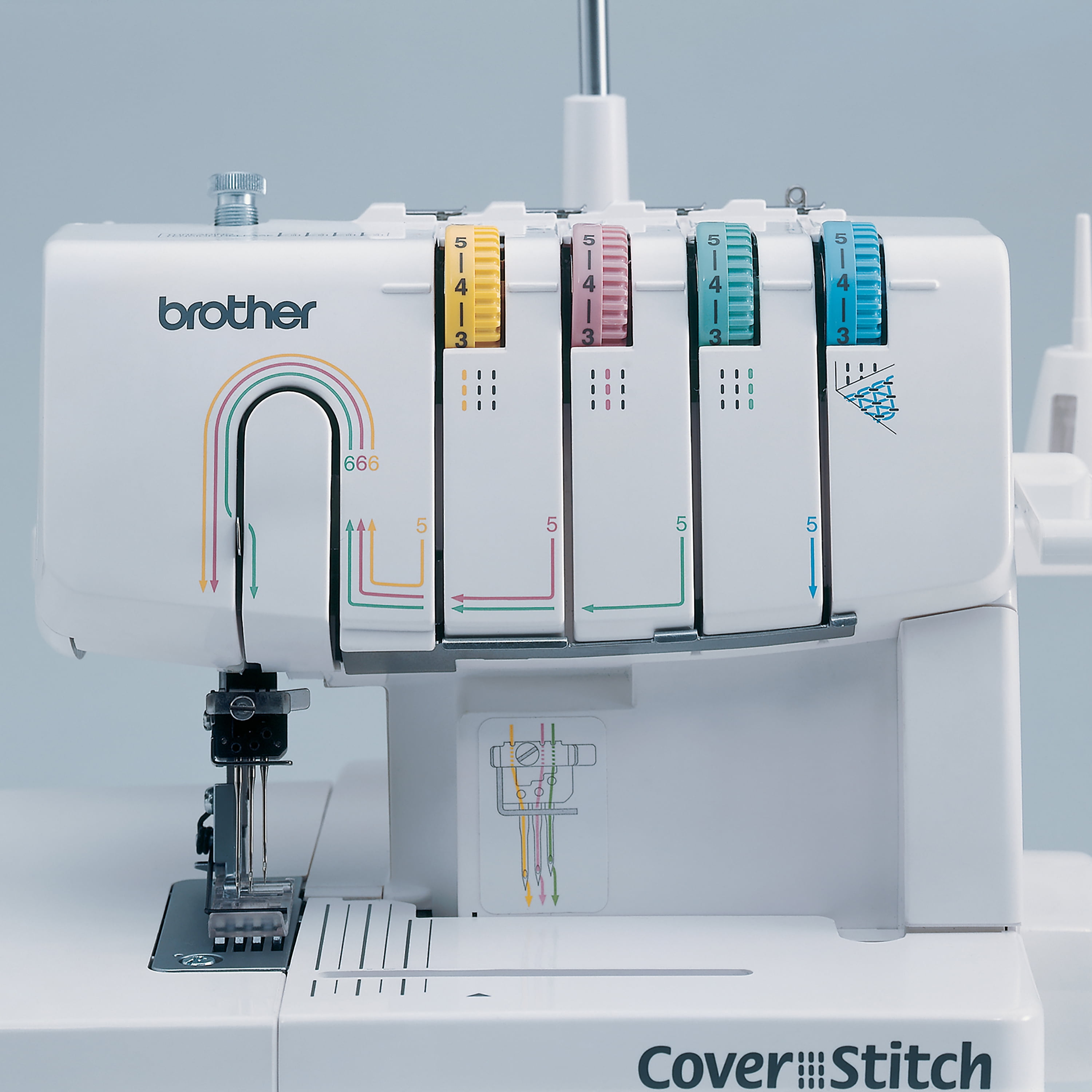 Brother 2340CV Coverstitch Machine with Color-Coded Threading Guide 