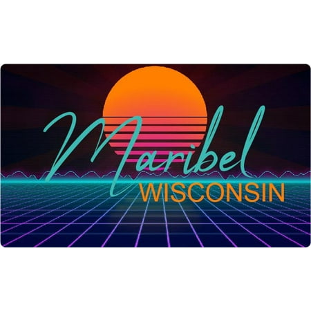 

Maribel Wisconsin 4 X 2.25-Inch Fridge Magnet Retro Neon Design