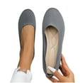 thumbnail image 4 of Summer Saving Clearance! Tuobarr Womens Dress Shoes Womens Multicolor Round-Toe Flats Shoes Lightweight Soft Sneakers Casual Shoe Gray US Size 7.5, 4 of 4