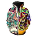 thumbnail image 1 of Sudadera con capucha y cremallera de estilo nacional retro para hombre, camisetas de gran tamaño con estampado 3D, moda para adolescentes, estilo Harajuku, informal, hip hop, manga larga, primavera, g, 1 of 6