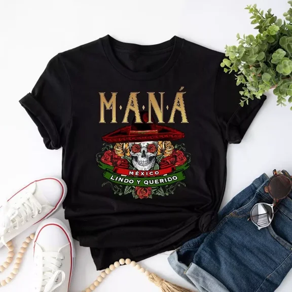 Reprint Rare Hot Mana Shirt México Lindo Y Querido Tour dimana Cotton S-5XL Shirt