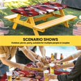 thumbnail image 6 of Christmas Gnomes Table Cloths for 5 Foot Rectangle Tables, Buffalo Plaid Xmas Winter Snowflakes Patio Waterproof Elastic Fitted Tablecloths, Washable Rectangular Table Cover for Camping, 6 of 8