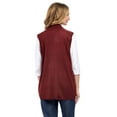 thumbnail image 3 of Turtle Bay New York Women's Long Sleeveless Open Front Soft Shawl Collar Vest, 3 of 6