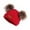 Red, variant on Xijirk Solid Twist Knit Beanie Dual Large Fluffy Pom Pom Ear Decor Leather Label Patch Ribbed Winter Headwear for Kids Red,6 Months-5 Years