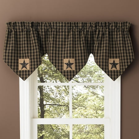 Sturbridge Hanging - Sturbridge Patch Black Triple Point Valance