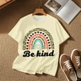thumbnail image 4 of Hiijoy Toddler Girls Graphic T Shirt Short Sleeve "Be Kind" T-Shirt Tee Top, Sizes 3-13, 4 of 4