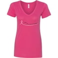 thumbnail image 3 of Inktastic Breast Cancer Survivor Pink Ribbon Women's V-Neck T-Shirt, 3 of 5