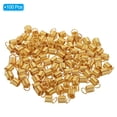 thumbnail image 3 of Unique Bargains Embouts de Cordon, 100 Pcs Embouts de Ressorts Métalliques 6x9mm Embouts de Terminateurs à Ressorts Dorés, 3 of 5