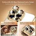 thumbnail image 4 of for iPhone 14 Pro Max Case 𝟮𝟬𝟮𝟯 𝗡𝗘𝗪 with Full Camera Protection, [Far Beyond Official Color] [Military Grade Drop Tested] Metallic Glossy Clear Case Designed for Women Men 6.7”, Royal Gold, 4 of 9