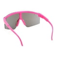 thumbnail image 2 of Boys Kids Rimless Color Mirror Neon Wrap Curved Sport Sunglasses Pink - Purple Mirror, 2 of 4