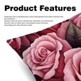 thumbnail image 2 of Rose Throw Pillow - Velvet Pillow Inserts Covers with Unique Patterns - Set of 2 - Available in 16x16, 18x18, 20x20 Inches for Various Occasions, 2 of 6