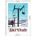 thumbnail image 5 of Art.com Ski Utah - Ski Lift Day Scene Art Print by Lantern Press, White Frame Wall Art, 21" x 29", 5 of 5