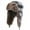grey, variant on Thicken Winter Trapper Pilot Caps Fur Windbreak Driving Ushanka Korean Beanies Hats Ear Muff Hats Earflap Caps Men Bomber Hats RED