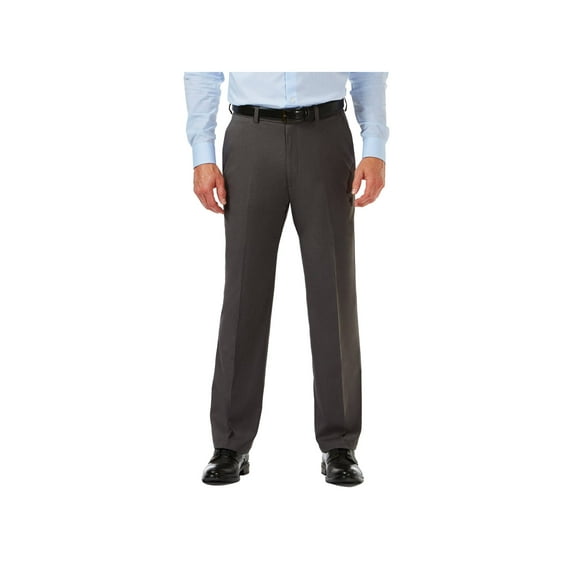 Haggar Men's Cool 18® Pro Heather Solid Flat Front Pant Classic Fit HC00236