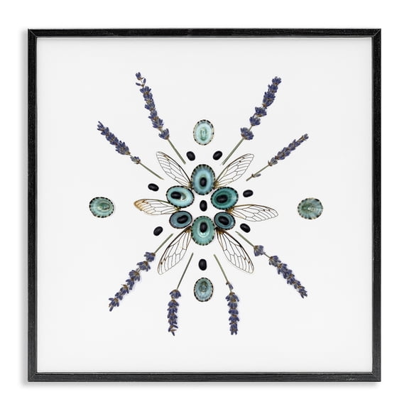 Stupell Industries Lavender & Delicate Wings Black Framed Giclee Art, design by Beth Adoette