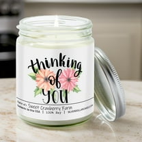 Thinking Of You Candle - #55 | Cozy Retreat Scented Candle, 9oz Soy Wax with Amber, Cinnamon, Sandalwood, Vanilla Notes - 9/16oz 100% All-Natural Handmade Soy Wax Candle