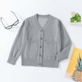 thumbnail image 2 of WXFAZCVU Boys Cardigan Sweater Button Down Sweaters School Outerwear Fall Fashion Clothes Size 5-7 Years, 2 of 3