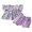 Purple, variant on Bagilaanoe 2Pcs Newborn Baby Girls Casual Outfits 6M 12M 18M 24M 3T Floral Print Fly Sleeve Tops   Shorts