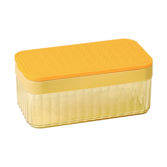 Hxlamzoo Large Capacity Press-Type Silicone Ice Cube Trays, Ice Cube Tray with Lid and Bin, Easy Release Ice Cube Trays, Milk,Tea,Ice Cube Tray Container
