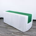 thumbnail image 2 of Your Chair Covers - 14 x 108 Inch L'amour Satin Table Runner for weddings, birthday parties, quinceaneras and events - Emerald Green, 2 of 2
