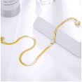 thumbnail image 2 of Pulsera de tobillo delicada para mujer con eslabones de serpiente plana chapada en oro, tobillera de playa de verano encantadora bohemia, calzado ajustable, 2 of 5